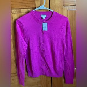 NWT J Crew Fuchsia Classic Cardigan